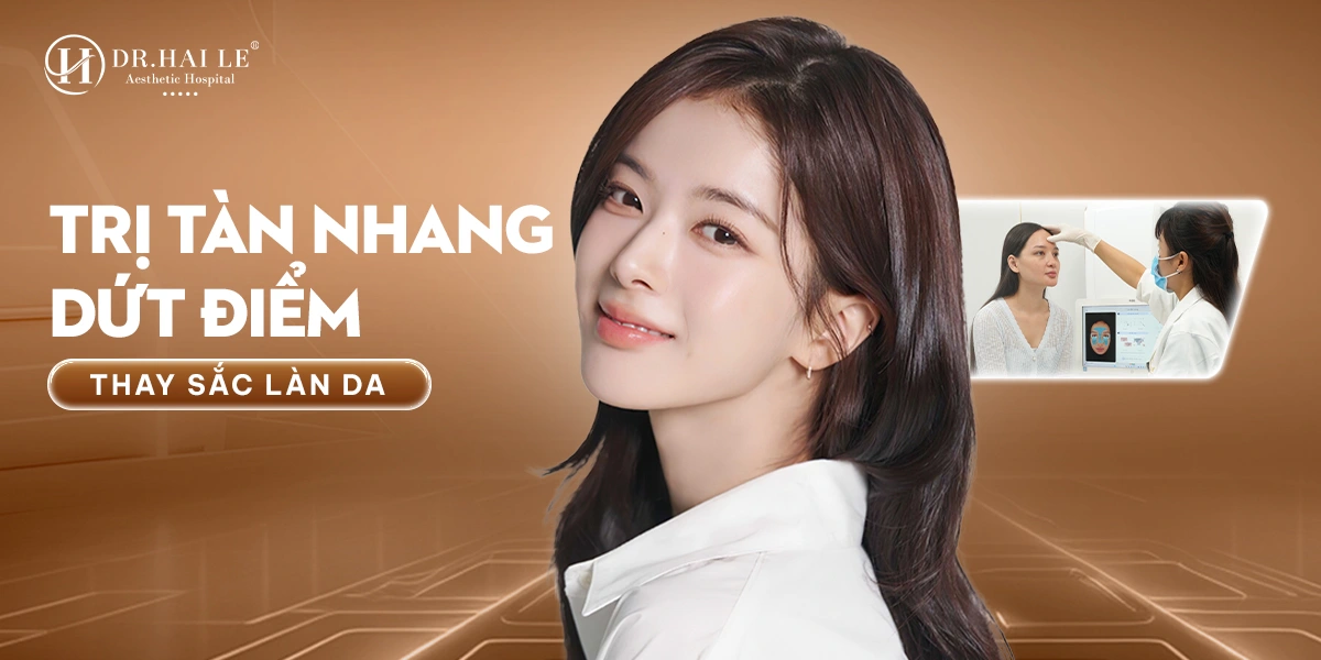 Trị Tàn Nhang Hollywood Spectra 1 Ứng dụng công nghệ tiên tiến trong điều trị sắc tố da tại Dr.Hải Lê