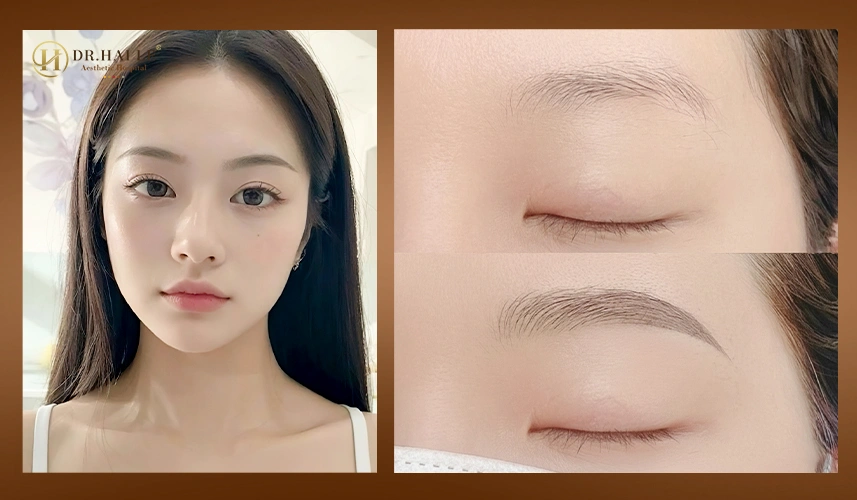 Dáng mày được thiết kế chuẩn tỷ lệ, phù hợp từng đường nét khuôn mặt