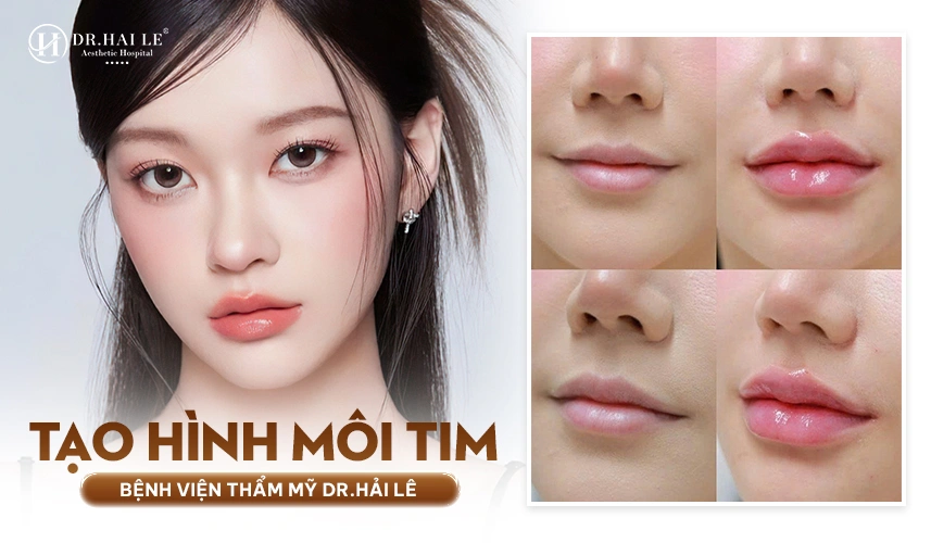 Phẫu thuật môi trái tim giúp dáng môi sắc nét, bền lâu, không phụ thuộc filler