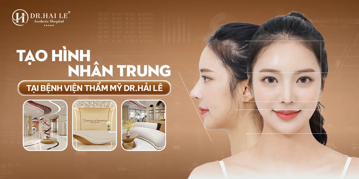 Tạo hình nhân trung – tinh chỉnh tỷ lệ môi trên & nụ cười