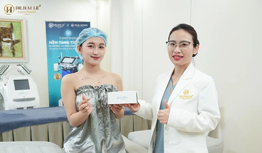 Toàn bộ quy trình điều trị hôi nách bằng công nghệ MiraDry tại Bệnh viện Thẩm mỹ Dr.Hải Lê được chuẩn hóa nghiêm ngặt