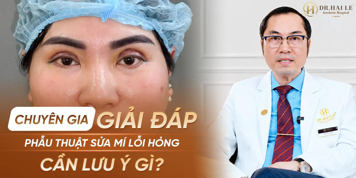 Chuyên gia giải đáp: Phẫu thuật sửa mí lỗi hỏng cần lưu ý gì
