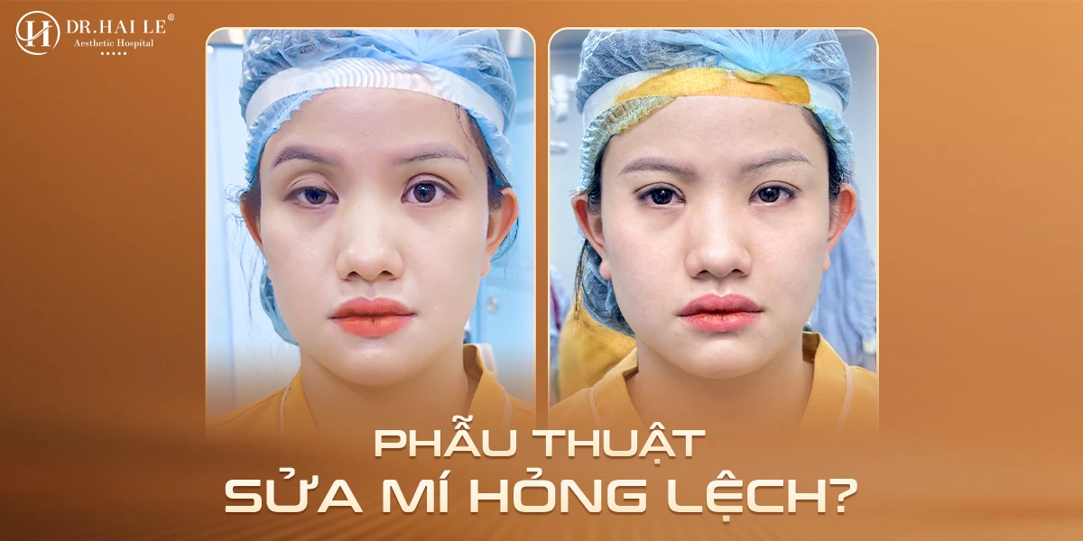Phẫu thuật sửa mí hỏng lệch? Bệnh viện thẩm mỹ Dr.Hải Lê