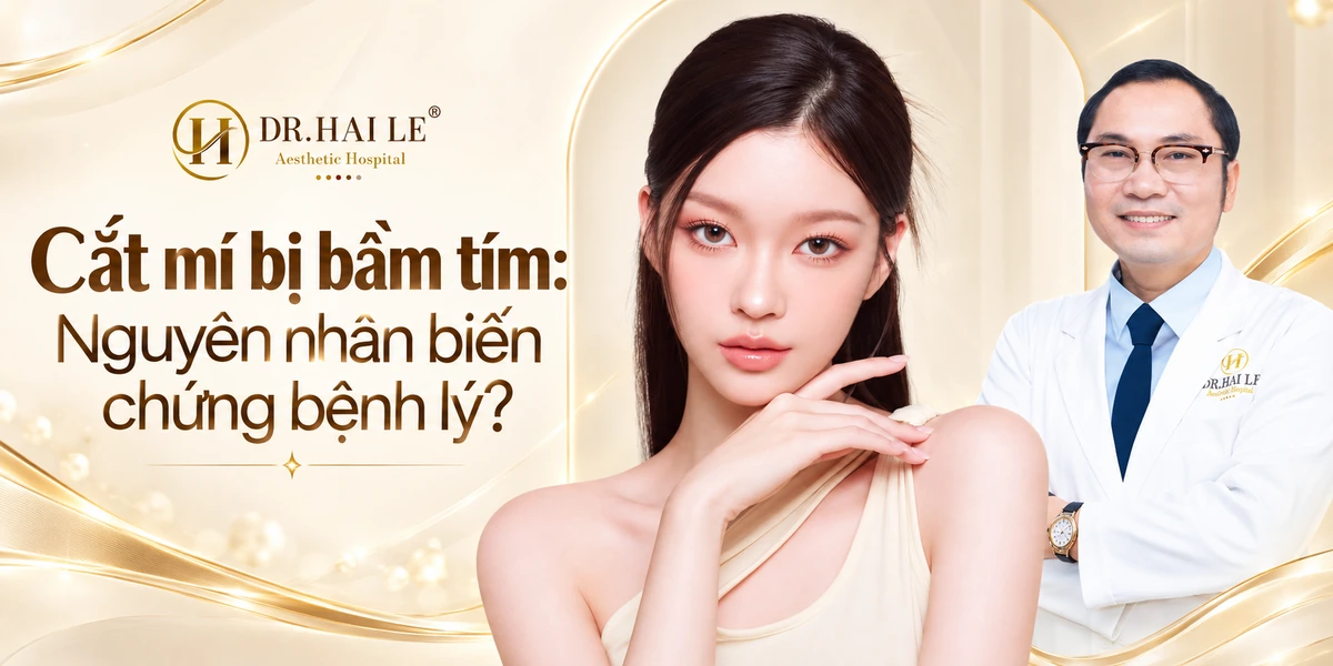 Cắt mí bị bầm tím: Nguyên nhân biến chứng bệnh lý?