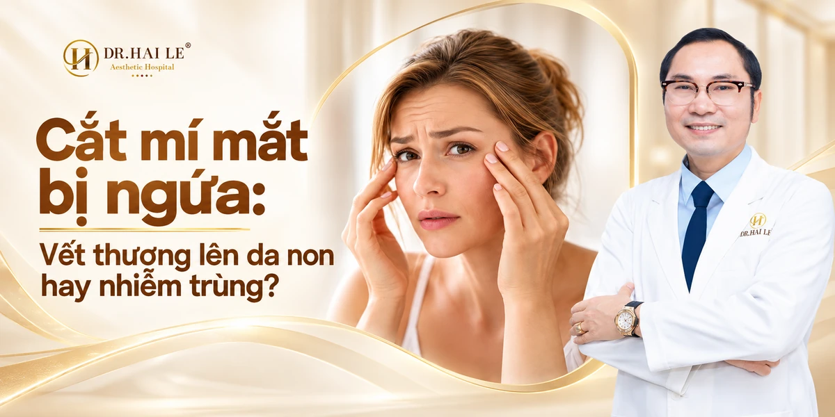 Cắt mí mắt bị ngứa: Vết thương lên da non hay nhiễm trùng?