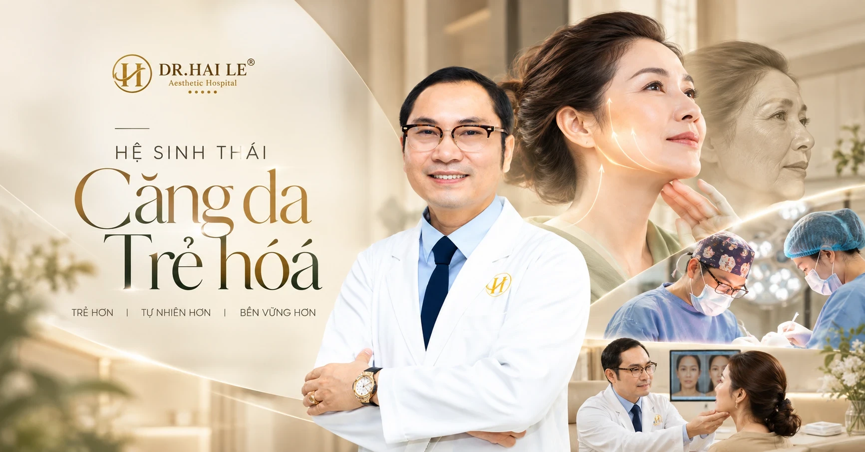 Căng da mặt tại Bệnh viện Thẩm mỹ Dr Hải Lê – Hệ sinh thái căng da trẻ hoá 2 Dịch vụ căng da mặt tại Bệnh viện Thẩm mỹ Dr Hải Lê